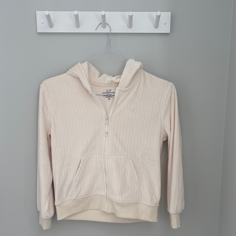 Vineyard Vines Cream Velour Hoodie